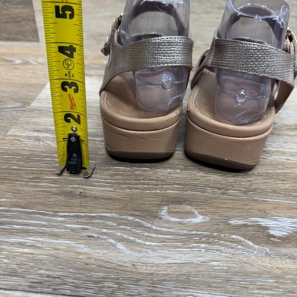 Viionic Raz Gold Orthotic Wedge Platform Sandals Women's Size 6 - Picture 3 of 7